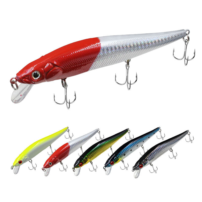 Shallow Diving Minnow Lures Sinking Hard Plastic Baits Fresh Water Bass Swimbait Tackle Gear