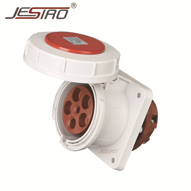 工业插头插座 暗装直插座 IP67 63A 3P+N+E工业插座ZH1128直销