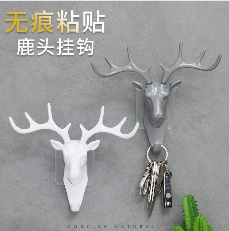 Creative American hook stereo antlers -shaped wall decorative wall decoration wall personality deer head key rack living room coat hook