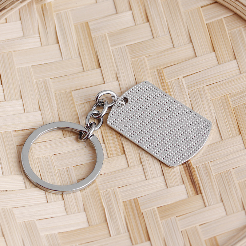14g Weight Alloy, Metal Material Geometric Pattern Unisex Gender Fashion English Lettering Father's Day Alloy Keychain 3