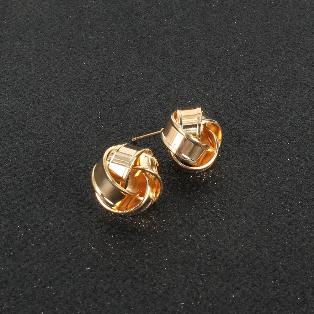 Fashion Alloy Geometric Hollow Creative New Golden Alloy Earrings For Women display picture 5