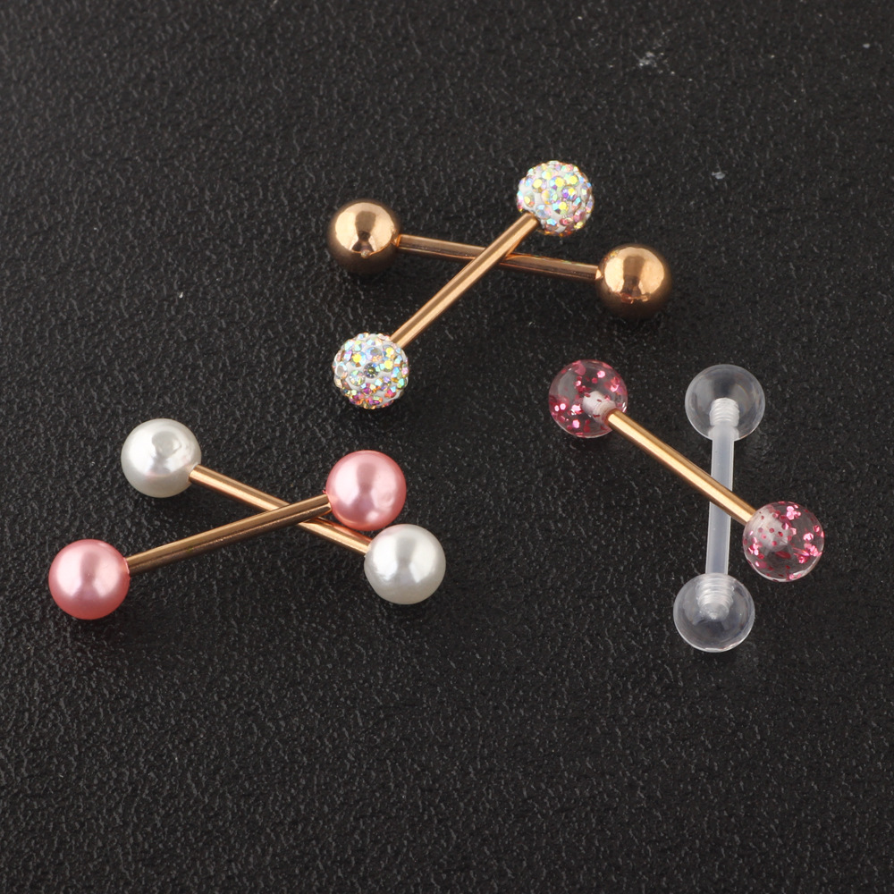 16G labret stud size and finish detail