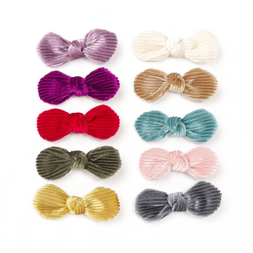 Corduroy fabric hair clip 20605 creative sweet baby bangs clip solid color small ear clip