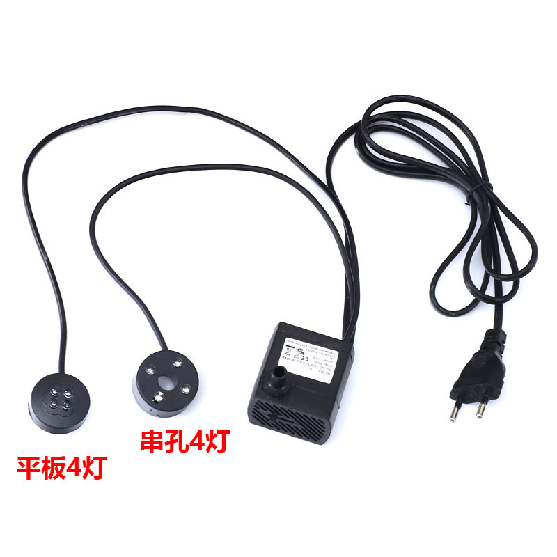 【跨境電商】2個串孔燈水族魚缸潛水泵靜音池塘抽水噴泉廠家批發