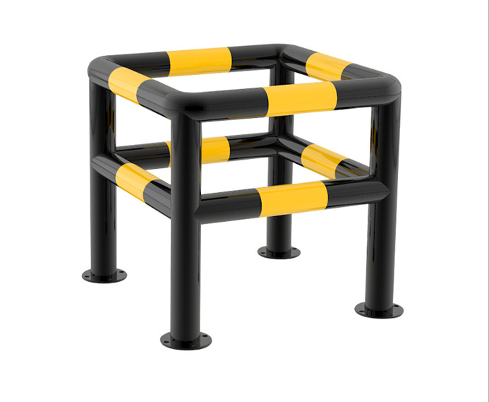 厂家加工L型M型钢管挡车器车库定位器栏杆护栏隔离栏停车位车挡