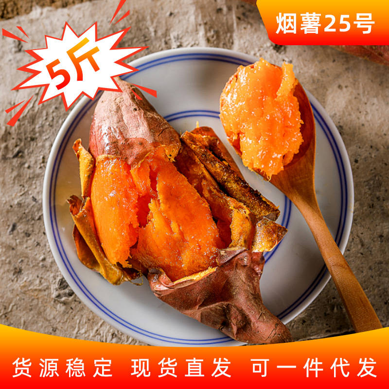 烟薯25种植基地直供沙地红心蜜薯甜无丝新鲜糖心红薯地瓜一件代发