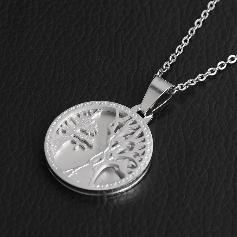 Stainless Steel Hollow Tree Of Life Pendant Wholesale Nihaojewelry display picture 9
