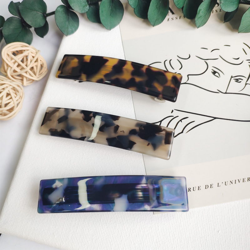Color Block Pattern Women's Simple Style Color Block Acetic Acid Sheets Hair Clip