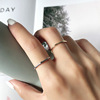 One size ring, Korean style, silver 925 sample, simple and elegant design