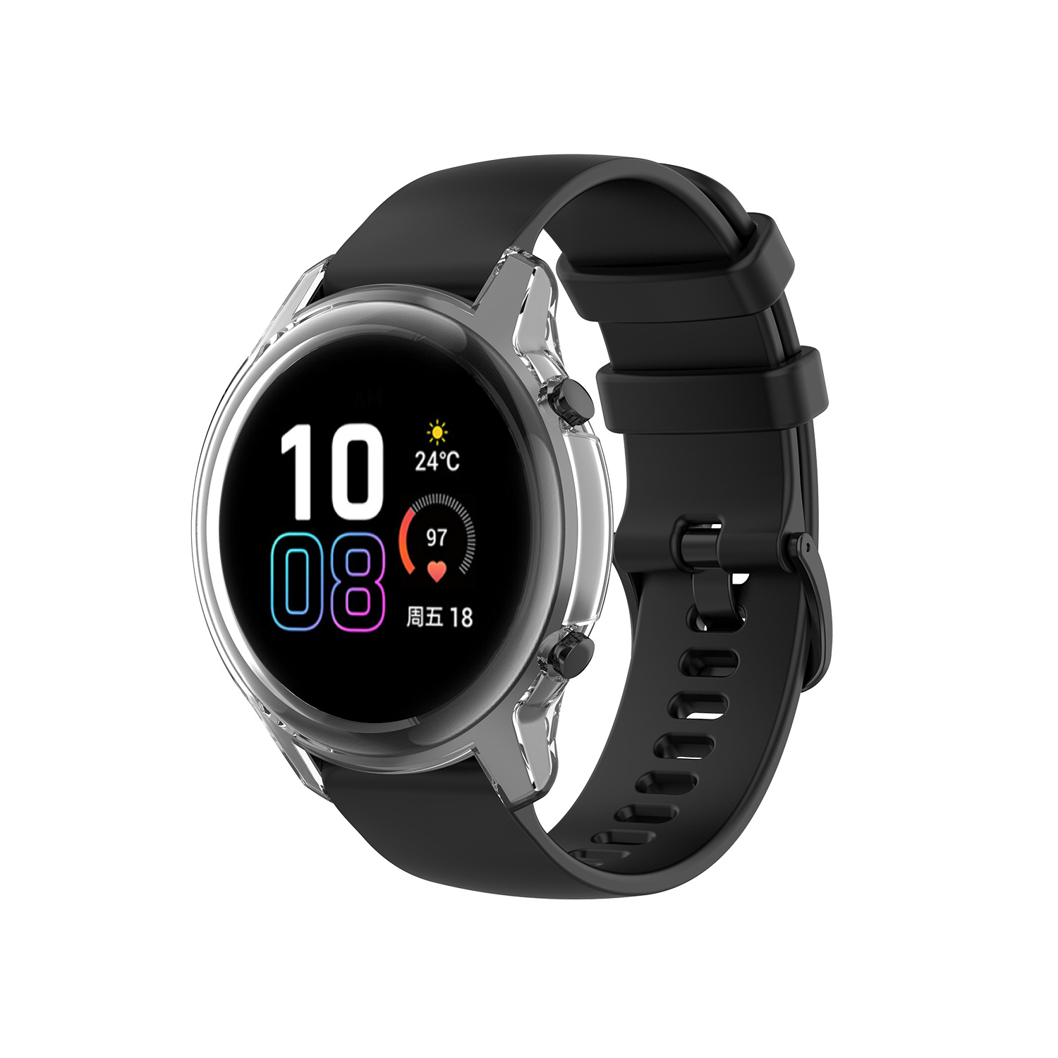 This 42mm/46mm hollowed-out semi-enclosed TPU case is suitable for the honor magic watch2 case undefined