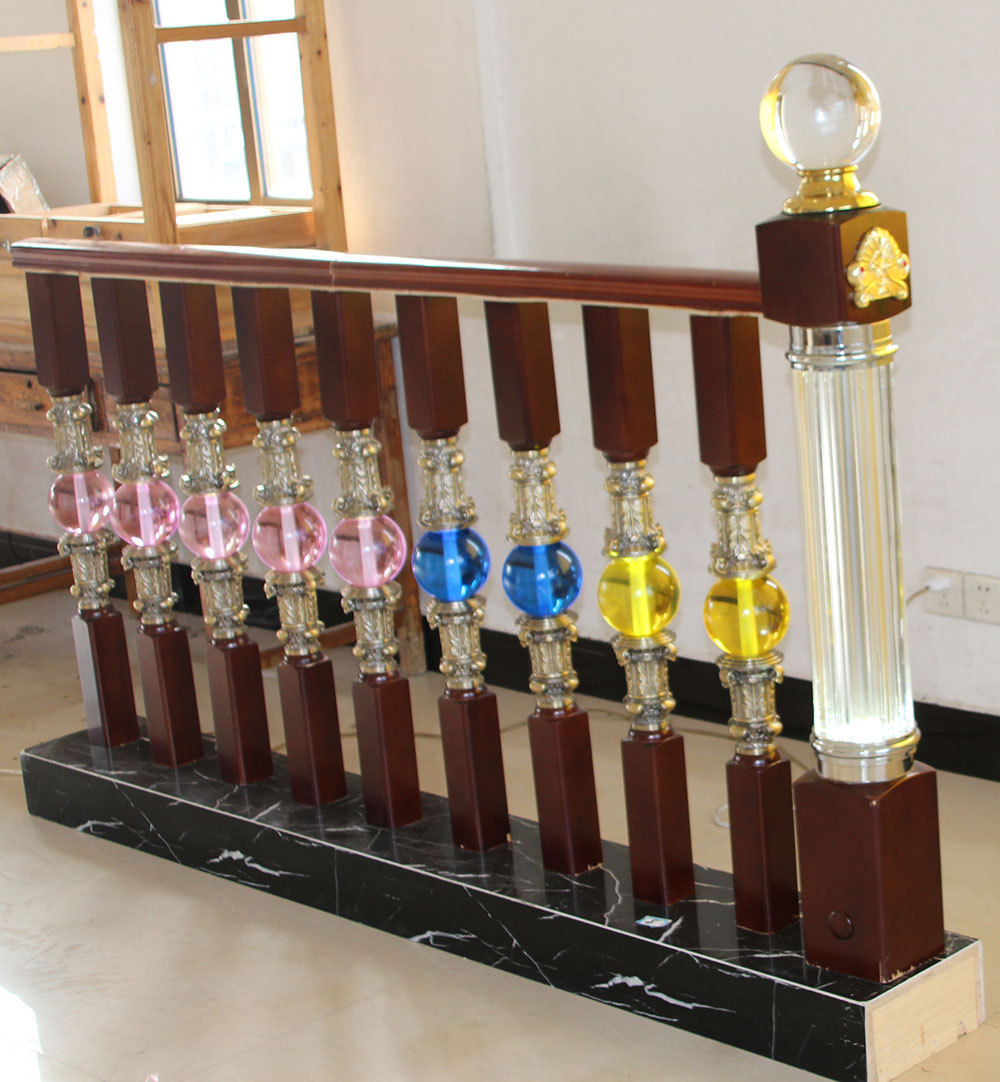 Manufactor customized crystal stairs Column Wooden handrail alloy stairs Column Multicolor Optional