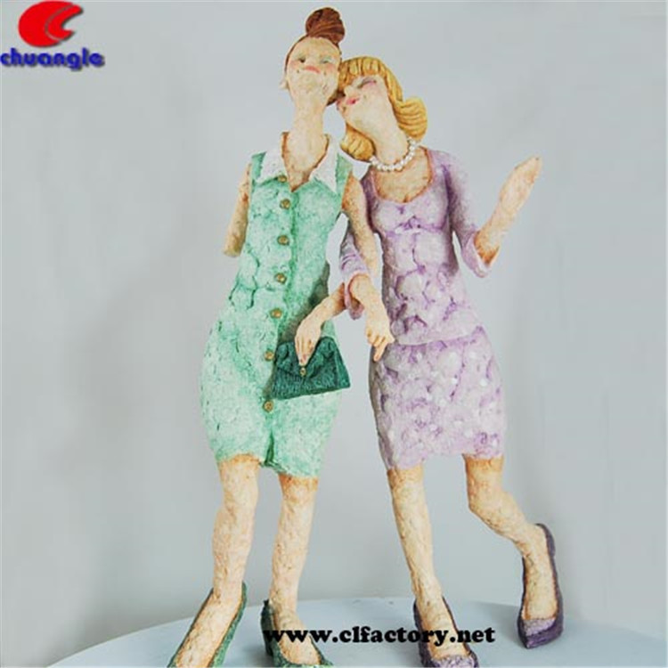 现代雕塑人物系列姐妹淘模型摆件艺术装饰摆设创意工艺礼品定制