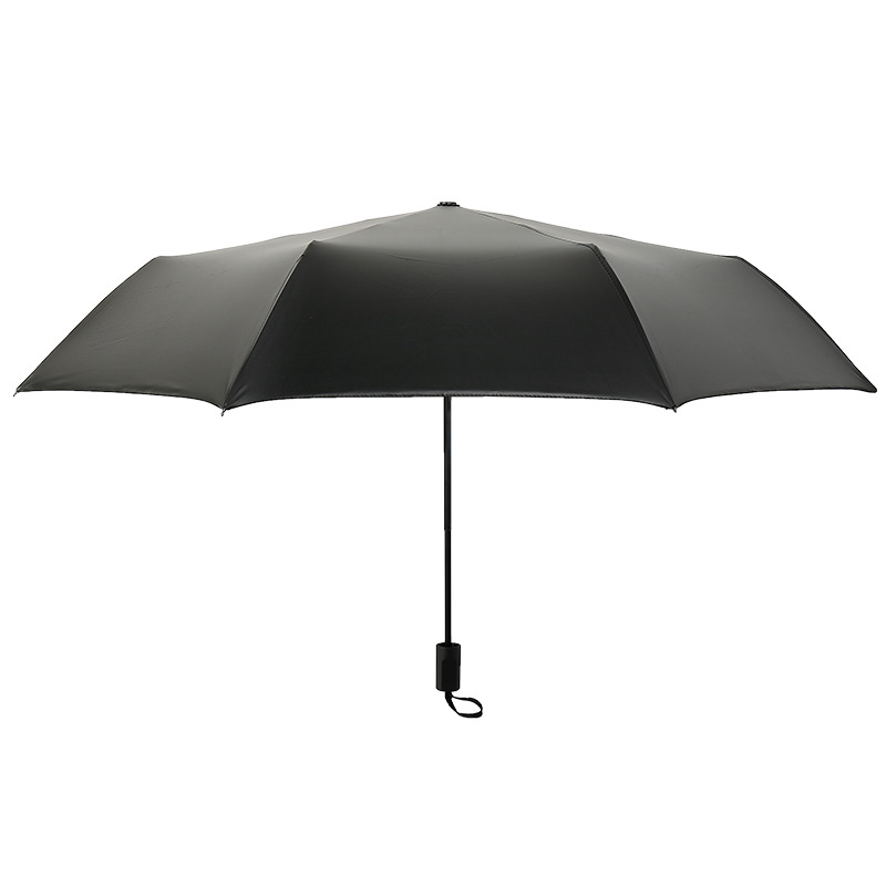 创意学生印花雨伞批发定制logo 8k三折黑胶晴雨伞 加固防风遮阳伞