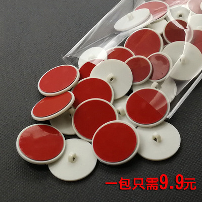 現貨強力海報吊旗杆懸挂配件塑料粘扣 白色小圓盤天花板懸挂粘鈎