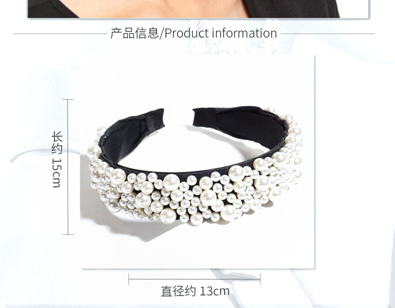 New Fashion Full Pearl Headband display picture 2