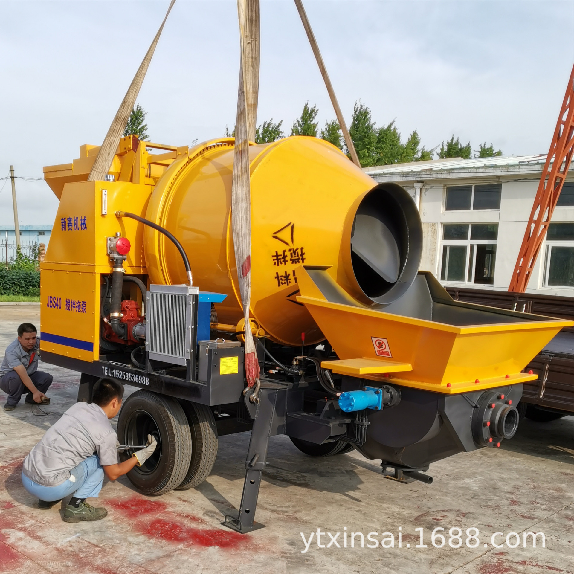 搅拌带拖泵 滚筒搅拌带拖泵  搅拌泵强制式500拖泵