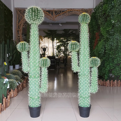 廠家供應 批發 三球仙人掌 PE塑料仙人棒 軟裝假植物仙人球