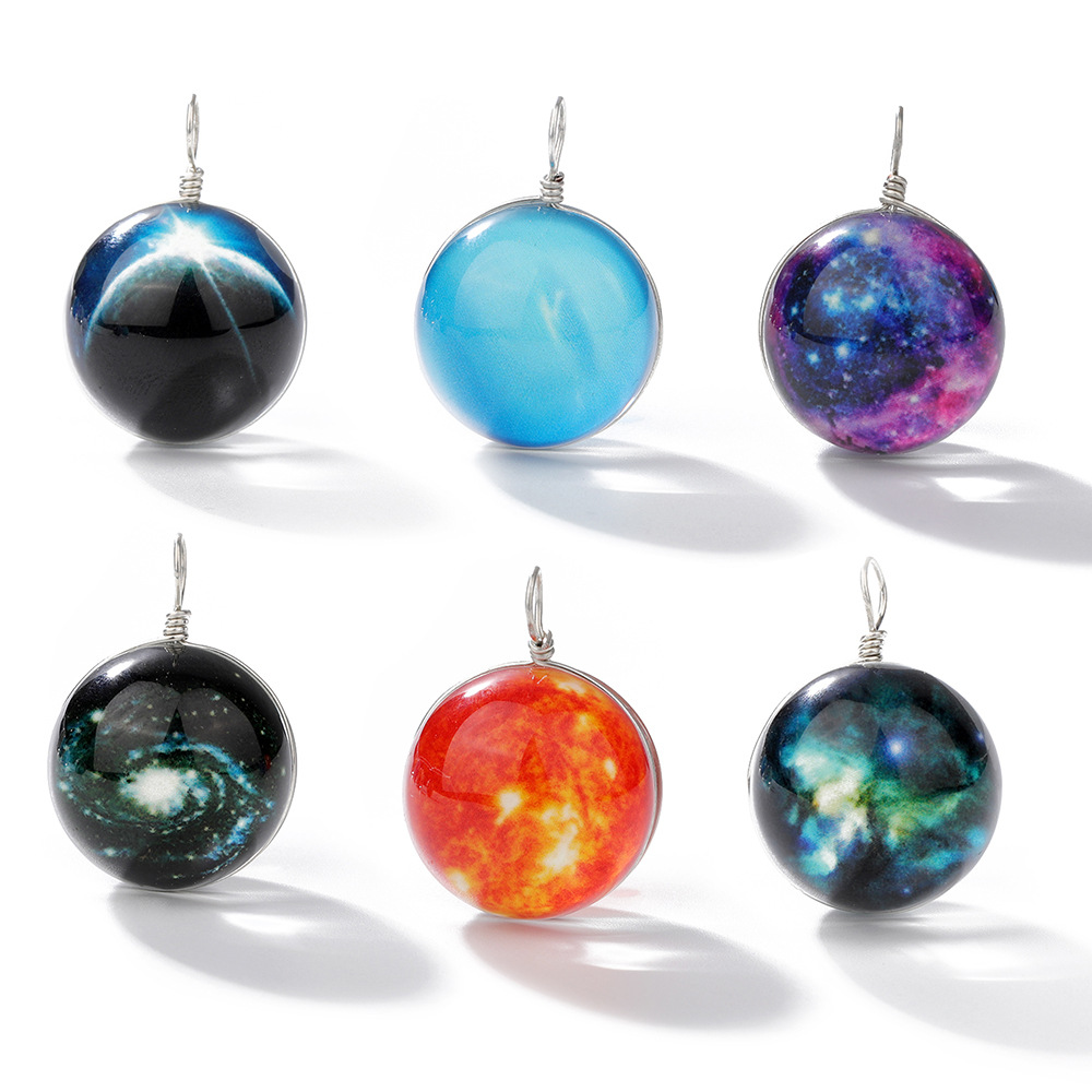 1 Piece Diameter 10mm Glass Starry Sky Pendant display picture 6