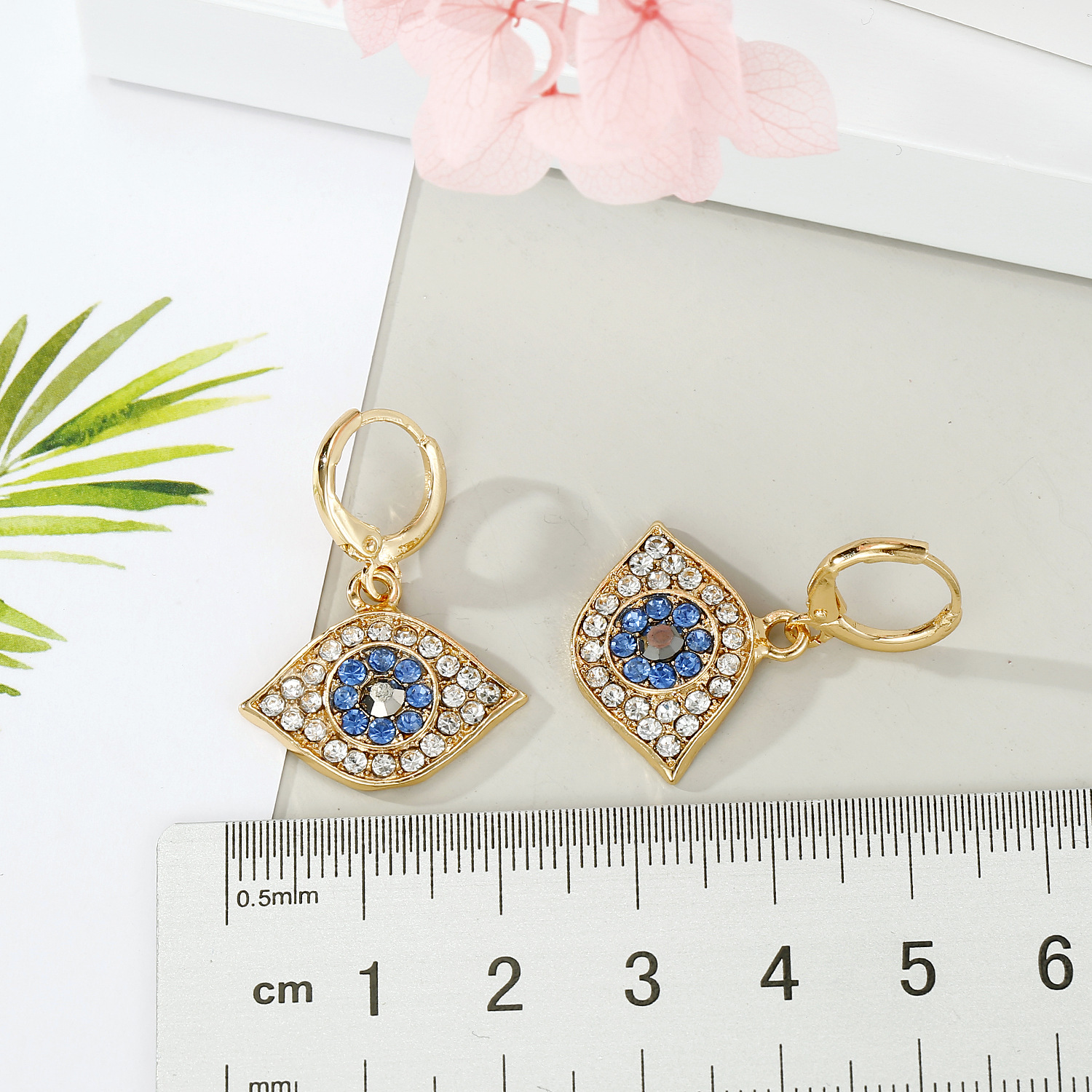 Fashion Jewelry Small Diamond Devil's Eye Earrings Turkish Earrings Alloy Earrings Earrings display picture 1