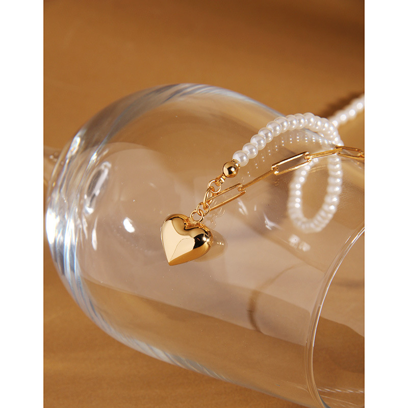 Women'S Gender Plating Design 925 Sterling Silver Plating Heart Shape Pendant Necklace