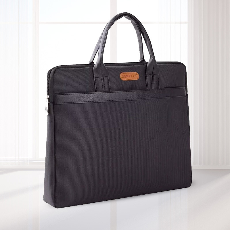 portable file pocket to work in an office business affairs capacity Oxford canvas zipper Meeting Briefcase customized Briefcase