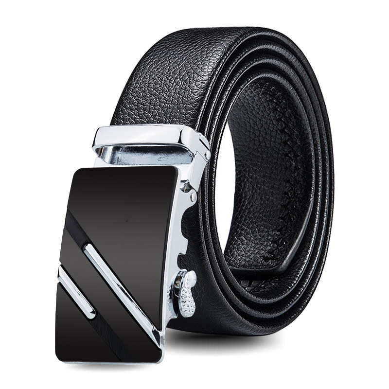 2023 New Hot Selling Men's Automatic Buckle Gift Belt Wrapping Pvc Durable and Scratch-resistant Men's Pants Belt in Stock_voghion.com