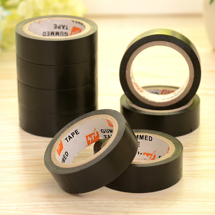 wholesale PVC Black 6 Flame retardant electrician tape insulation wire tape High temperature resistance Anti-electric adhesive tape