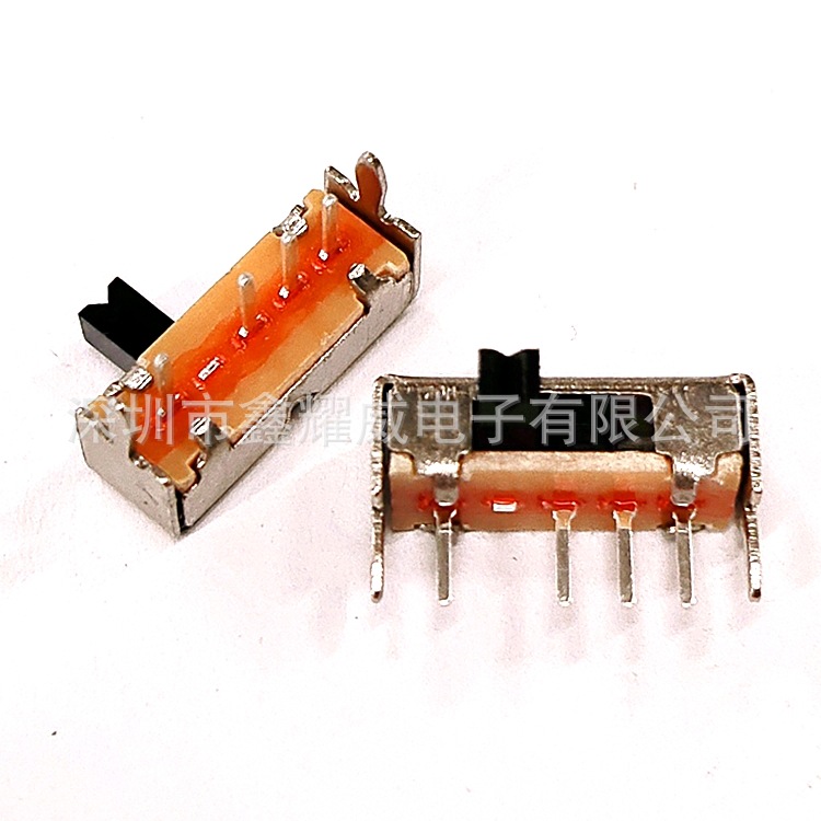 3档拨动开关sk13d07三档4脚侧拨小滑动开关 电子玩具电源波动开关