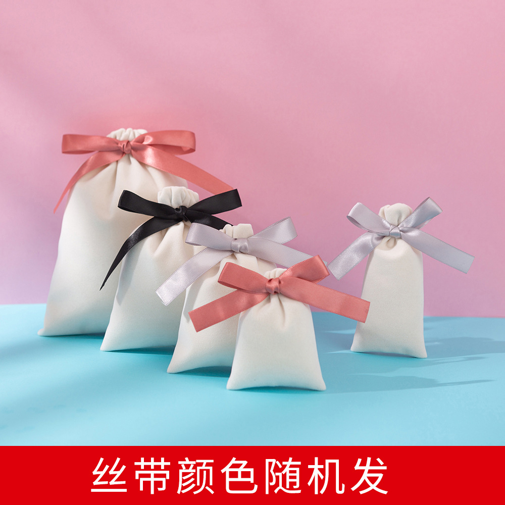 Bolsitas de terciopelo con cordón para joyas o regalos, personalizables con LOGO, ideales para empaques y obsequios