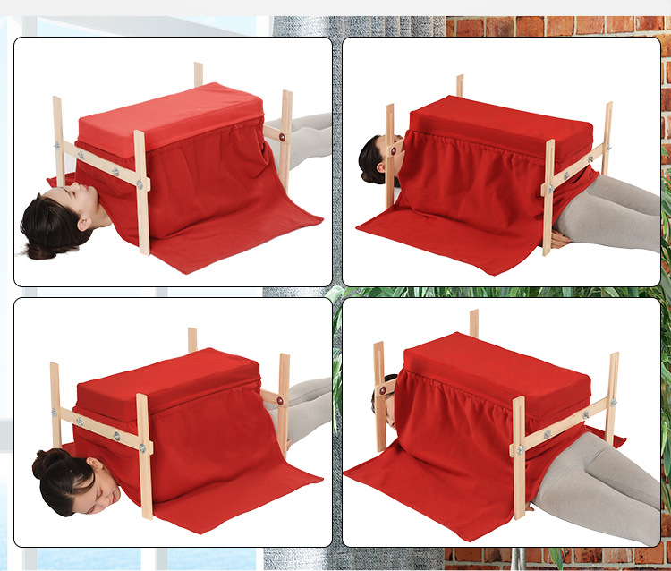 Wooden Moxibustion Box Multi-Area Moxa Burner with Stand and Smoke Filter for Back Spine and Chest Use overview