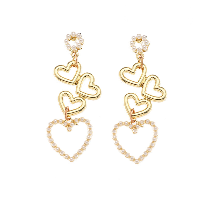 Longues Boucles D&#39;oreilles En Forme De Coeur display picture 8