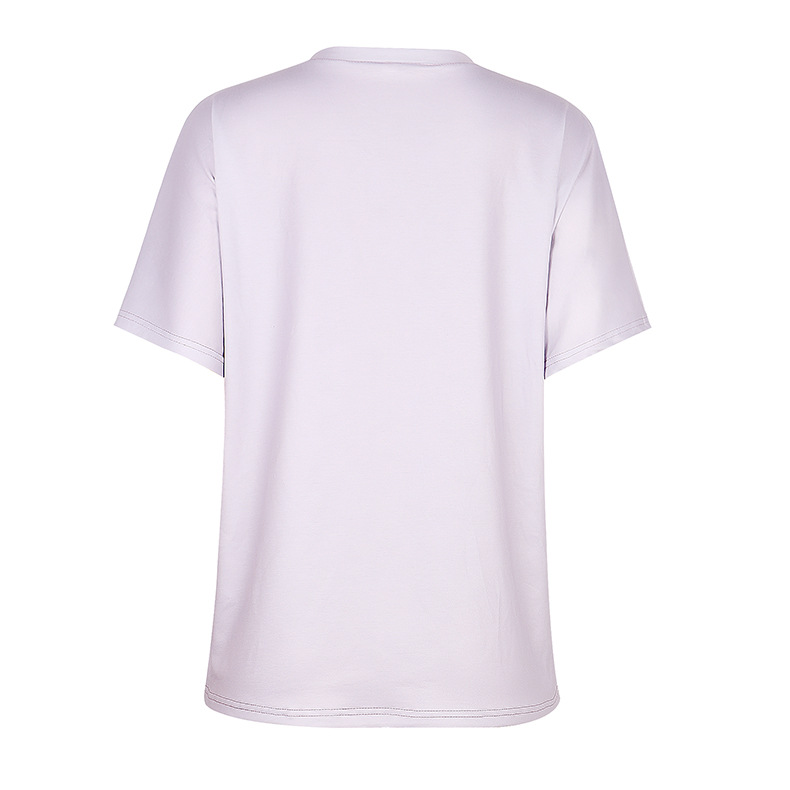 Loose Printed Short-Sleeved T-Shirt NSKX8451