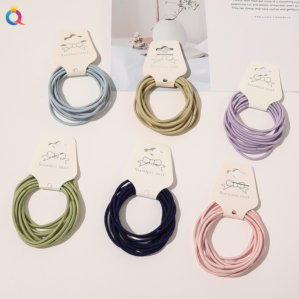 Women's Simple Style Solid Color Cloth Rubber Band display picture 4