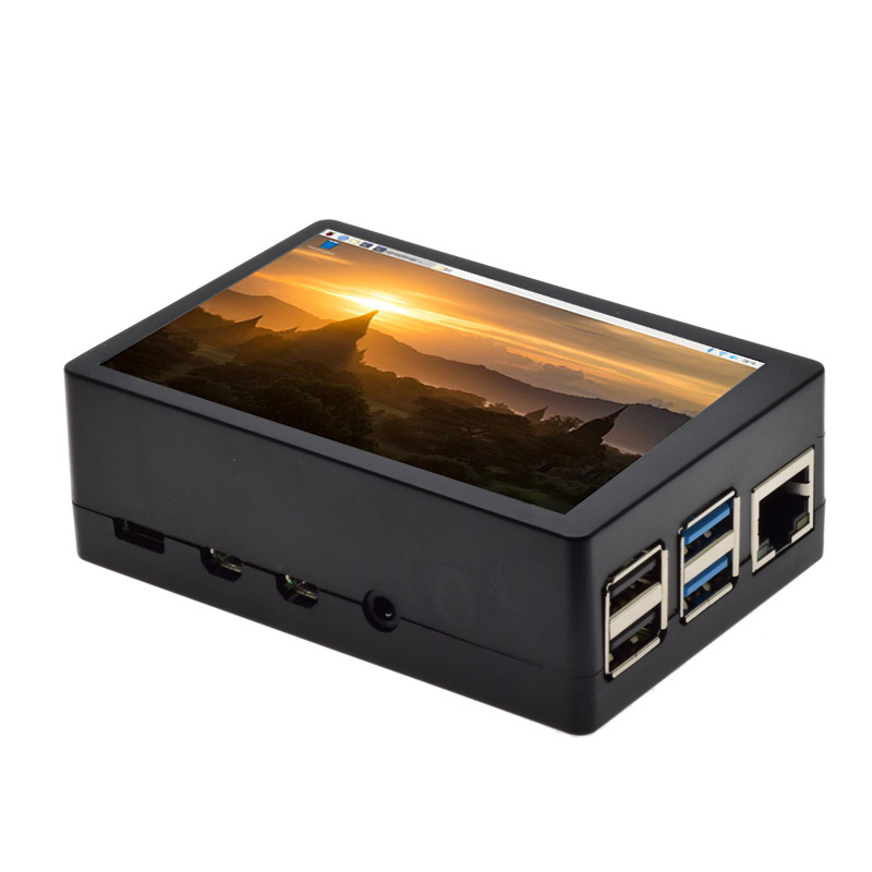 Корпус для экрана Raspberry Pi 4B 3.5-дюймовый, ABS-корпус, можно установить вентилятор/3.5-дюймовый сенсорный экран