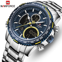 NAVIFORCE领翔9182跨境时尚双显学生手表电子男士运动个性手表