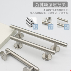 Dinite stainless steel solid handle brushed solid double curved handle gate door handle wooden door iron door handle