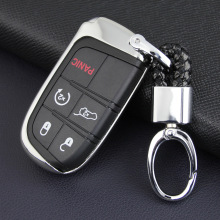 适用吉普车用钥匙包壳大切诺基道奇克莱斯勒菲亚特500X钥匙保护套
