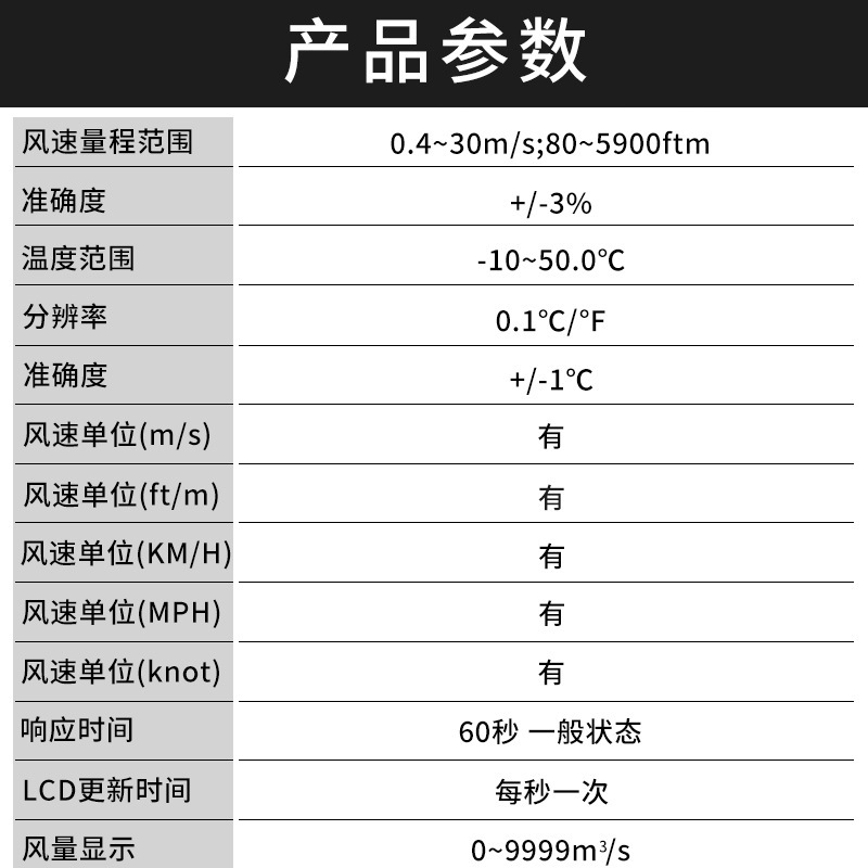 衡欣8904一体式风速计高精度风速仪大风轮风速表