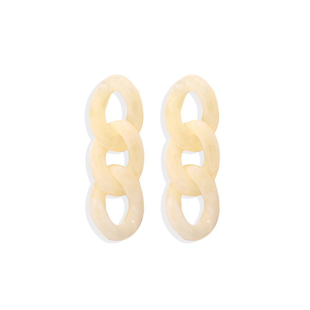 Boucles D&#39;oreilles En Résine Multicouche Suspendues Multicolores Vent Froid Boucles D&#39;oreilles Créatives De Mode En Gros Nihaojewelry display picture 16