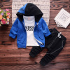 Children's set with zipper, cardigan with hood, autumn