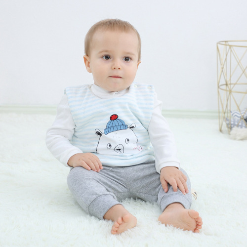 Baby vest autumn and winter newborn baby vest pure cotton thickened children's vest boy infant toddler waistcoat girl