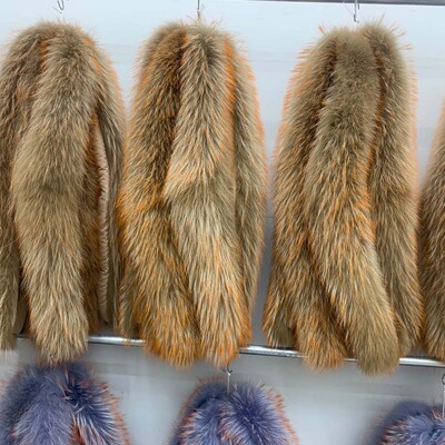 星星款毛领定做貉子毛彩色毛领派克服羽绒服皮草辅料|ms