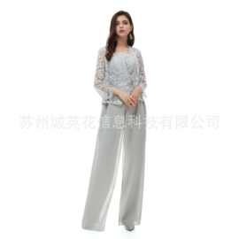 Engerla亮片修身鱼尾婚纱礼服2021亚马逊新款晚礼服深V长款礼服