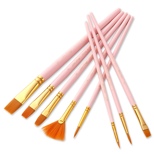 Cross-border 10-piece multi-head two-color nylon hair brush combination set watercolor brush