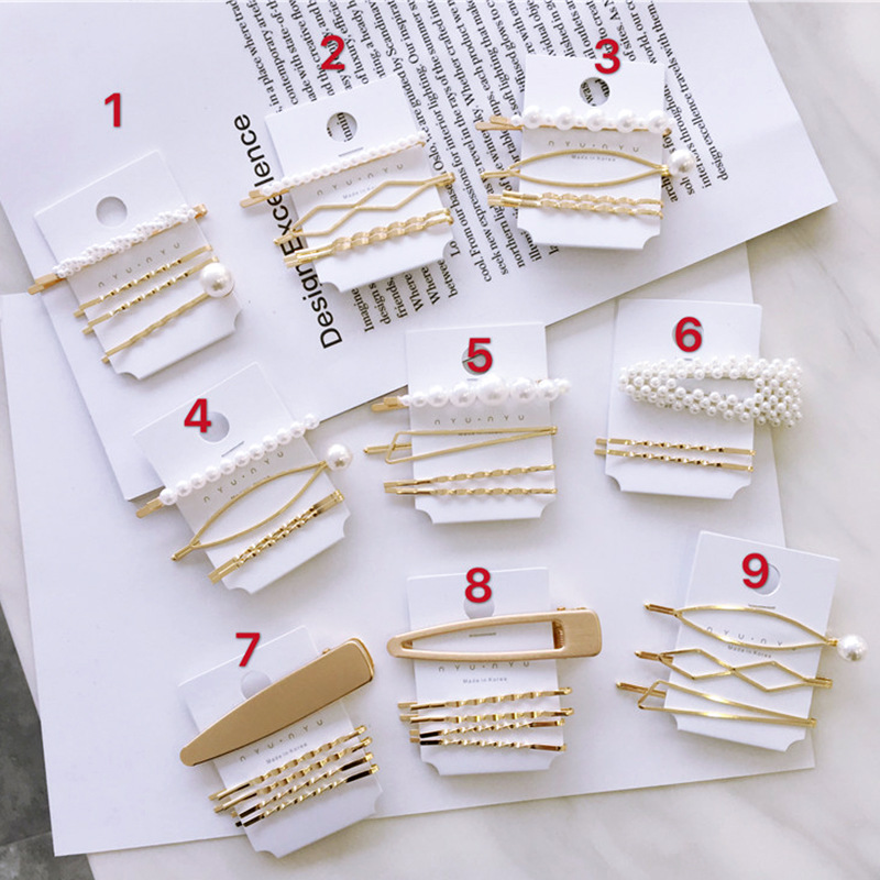 Fashion Geometric Alloy Plating Artificial Pearls Hair Clip 1 Set display picture 8