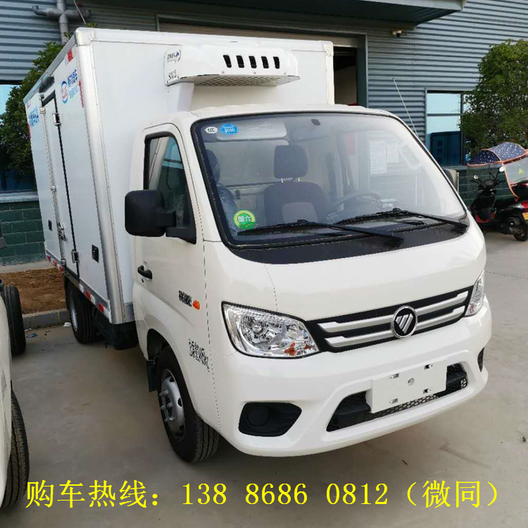 Wenzhou 4,2 metros furgoneta frigorífico Futian Xiangling M1 precio de la fábrica de vehículos frigoríficos azules