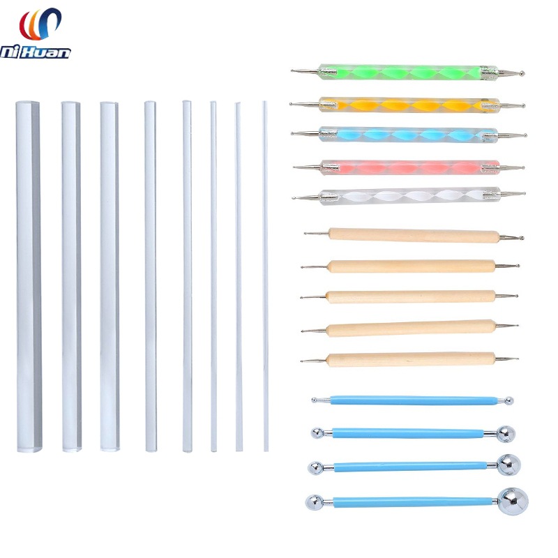 跨境亚马逊新款亚克力13件货 点画笔丸棒 组合套装 彩绘DIY曼陀罗