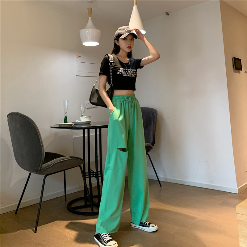 Damen Freizeithose Aus Baumwolle Mit Gummizug Für Den Sommer_voghion.com