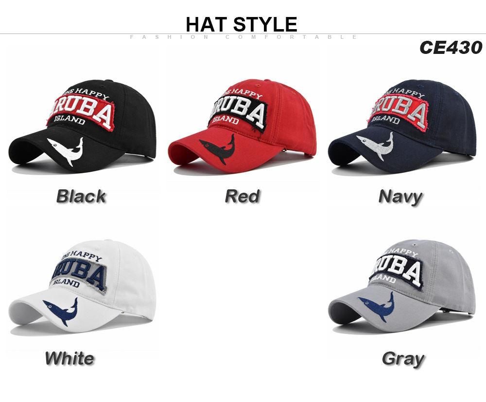 Baseball Cap For Men Embroidered Shark Letter Duckbill Sun Hat_voghion.com