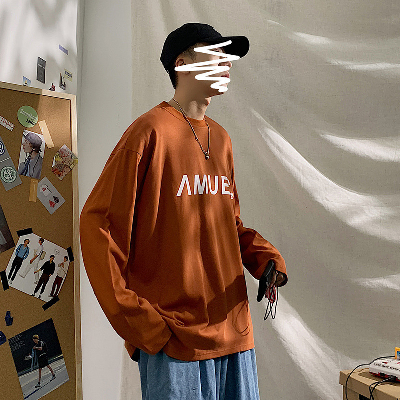 palace Long-sleeved T-shirt Men's Trendy ins Loose Fairy Top Trendy Clothes Trendy Casual T-shirt Base Shirt